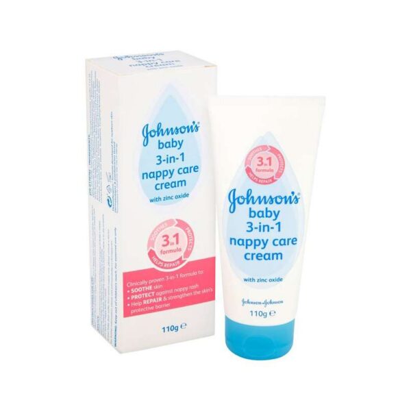 Johnson's 3 in 1 Baby Nappy Cream 110g
